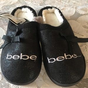 bebe Girls szS 11-12 Black Slippers
